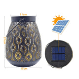 SOLAR POWERED IRON MOROCCAN LAMP